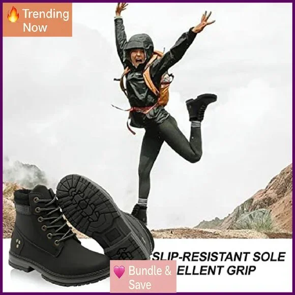 Waterproof Hiking Boots Women's Lightweight Work Boots Comfortable Outdoor